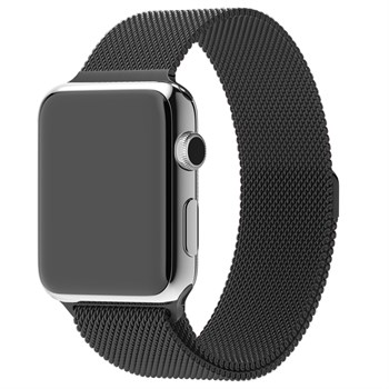 Ремешок Krutoff Milanese для Apple Watch 38/40mm (black) 1 - фото 128637