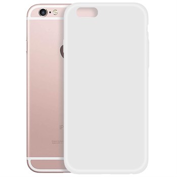 Накладка силиконовая для iPhone 6/6S белая (пакетик) - фото 215863