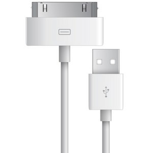 Кабель USB Krutoff Classic 30-pin для iPhone 4/4S (1m) белый - фото 25074