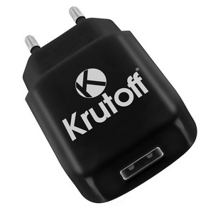 СЗУ Krutoff CH-02 1xUSB, 2.1A (black) - фото 34177