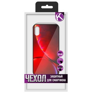 Чехол защитный Krutoff "ЭКРАН стекло" для iPhone XS (15469) - фото 35418