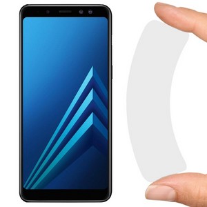 Стекло защитное гибридное Krutoff для Samsung Galaxy A8+ (2018) - фото 40273