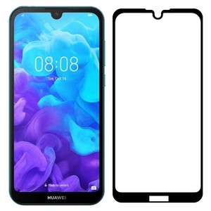 Стекло защитное Full Glue Premium Krutoff для Huawei Y5 2019/Honor 8S черное - фото 43483