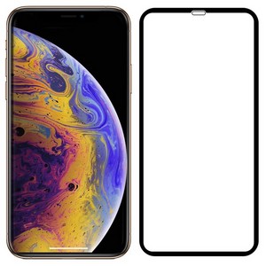 Стекло защитное Full Glue Premium Krutoff для iPhone XS Max/11 Pro Max черное - фото 43553