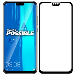 Стекло защитное Full Glue Premium Krutoff для Huawei Y9 2019/Y8S черное - фото 48297