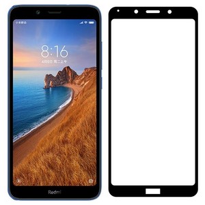 Стекло защитное Full Glue Premium Krutoff для Xiaomi Redmi 7A черное - фото 43574