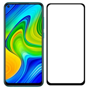 Стекло защитное Full Glue Premium Krutoff для Xiaomi Redmi Note 9/9 5G/10X 4G черное - фото 43577