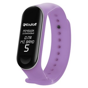 Ремешок силиконовый Krutoff для Xiaomi Mi Band 5/6 (purple) - фото 45515