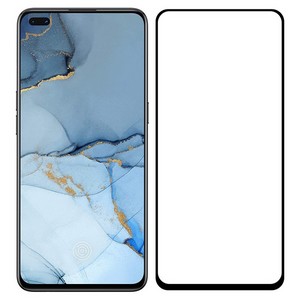 Стекло защитное Full Glue Premium Krutoff для OPPO Reno 3 Pro черное - фото 46332