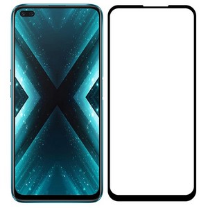 Стекло защитное Full Glue Premium Krutoff для Realme X3 черное - фото 46342