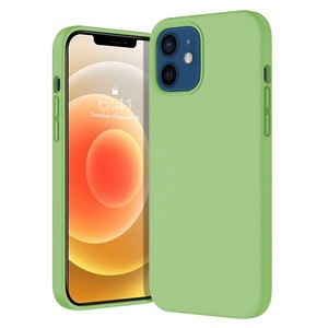 Чехол-накладка Krutoff Silicone Case для iPhone 12/12 Pro (mint) 1 - фото 47811