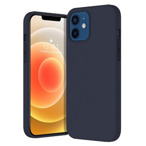 Чехол-накладка Krutoff Silicone Case для iPhone 12/12 Pro (gray blue) 37 - фото 47846