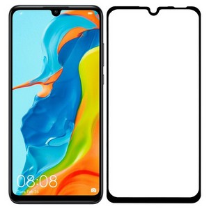 Стекло защитное Full Glue Premium Krutoff для Huawei P30 Lite/Nova 4e черное - фото 48319