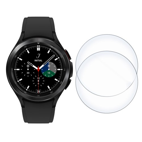 Стекло защитное гибридное Krutoff для Samsung Galaxy Watch 4 Classic (46mm) 2 шт. - фото 399144