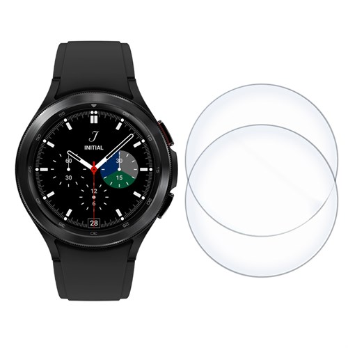 Стекло защитное гибридное Krutoff для Samsung Galaxy Watch 4 Classic (42mm) 2 шт. - фото 399145