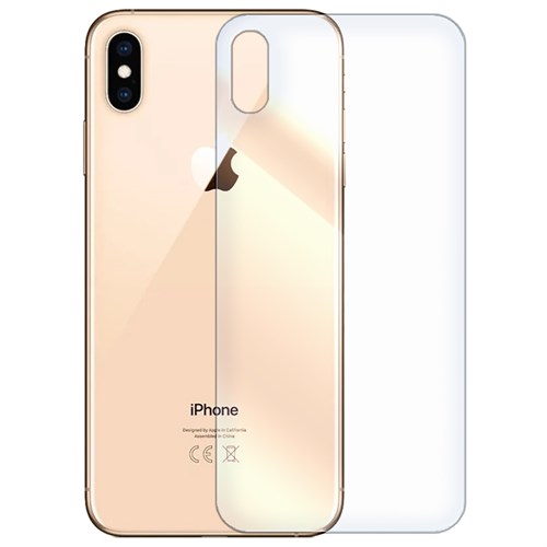 Стекло защитное гибридное Krutoff для iPhone XS Max задняя сторона - фото 401525