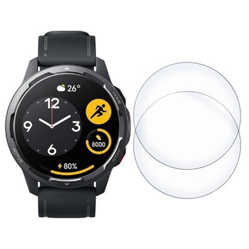 Стекло защитное гибридное Krutoff для Xiaomi Watch S1 Active GL 2 шт. - фото 402060