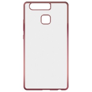 Накладка силиконовая с рамкой Krutoff для Huawei P9 (rose gold) - фото 56399