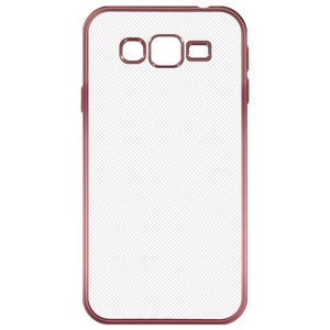 Накладка силиконовая с рамкой Krutoff для Samsung Galaxy Grand Prime (G530) rose gold - фото 56542