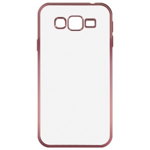 Накладка силиконовая с рамкой Krutoff для Samsung Galaxy Grand Prime (G530) rose gold - фото 56542