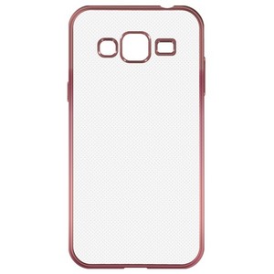 Накладка силиконовая с рамкой Krutoff для Samsung Galaxy J3 (J300) rose gold - фото 56554