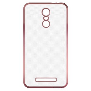 Накладка силиконовая с рамкой Krutoff для Xiaomi Redmi Note 3 (rose gold) - фото 56364