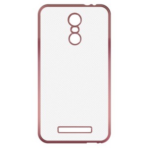 Накладка силиконовая с рамкой Krutoff для Xiaomi Redmi Note 3 (rose gold) - фото 56364