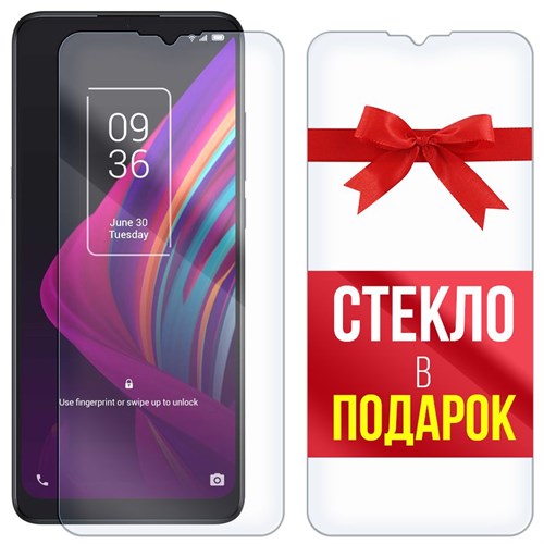 Комплект из 2-x защитных гибридных стекл Krutoff для TCL 10 SE - фото 427925