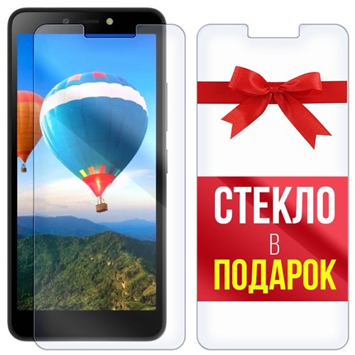 Комплект из 2-x защитных гибридных стекл Krutoff для ITEL A44 Power - фото 427960