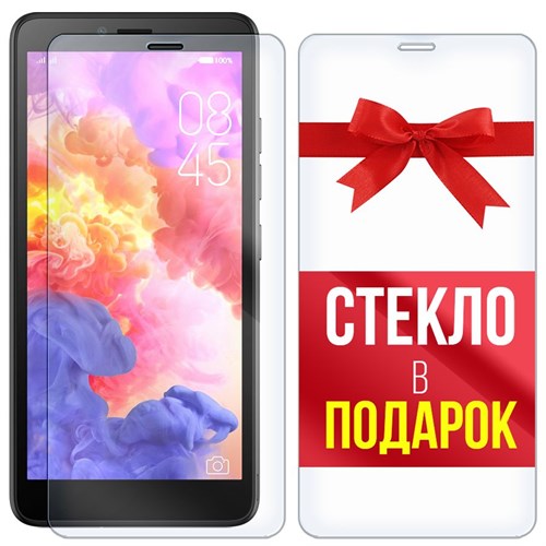 Комплект из 2-x защитных гибридных стекл Krutoff для ITEL A52 Lite - фото 427970