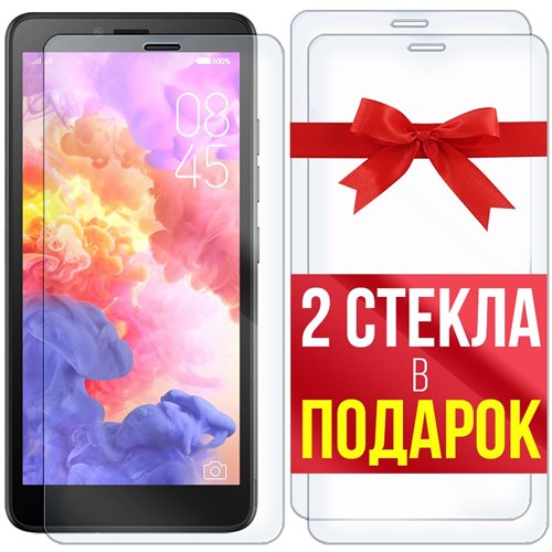 Комплект из 3-x защитных гибридных стекл Krutoff для ITEL A52 Lite - фото 427971