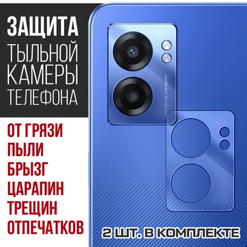 Стекло защитное гибридное Krutoff для камеры Realme Q5i (2 шт.) - фото 446752