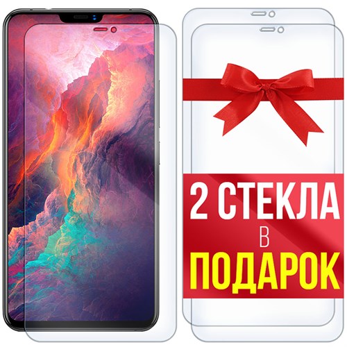 Комплект из 3-x защитных гибридных стекл Krutoff для Vivo X21 - фото 454575