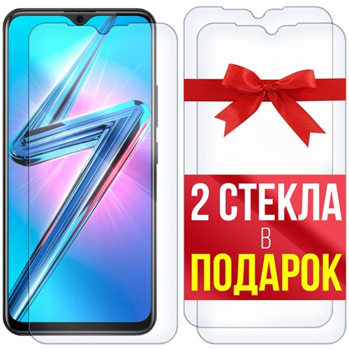 Комплект из 3-x защитных гибридных стекл Krutoff для Vivo Y19 - фото 454582