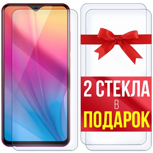 Комплект из 3-x защитных гибридных стекл Krutoff для Vivo Y91 / Y91i / Y91С / Y93 / Y95 - фото 454593