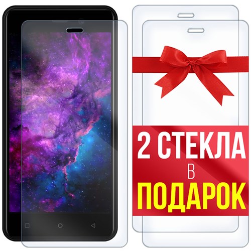 Комплект из 3-x защитных гибридных стекл Krutoff для INOI 2 2019 - фото 455028