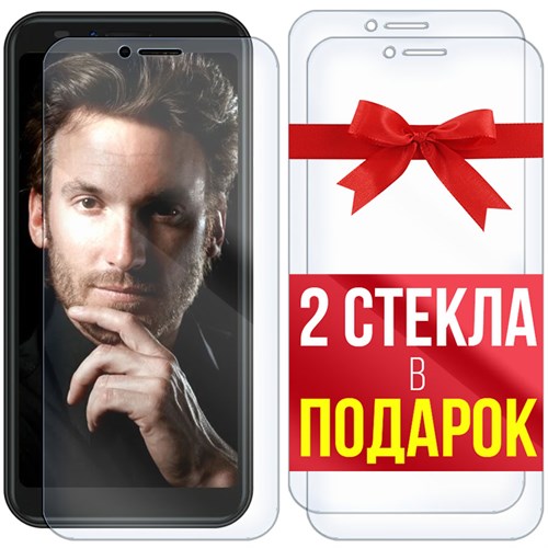 Комплект из 3-x защитных гибридных стекл Krutoff для INOI 6i - фото 455038