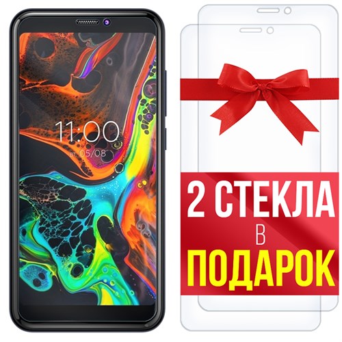 Комплект из 3-x защитных гибридных стекл Krutoff для BQ 5560L Trend - фото 455170