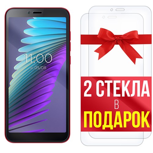 Комплект из 3-x защитных гибридных стекл Krutoff для BQ 5765L Clever - фото 455174