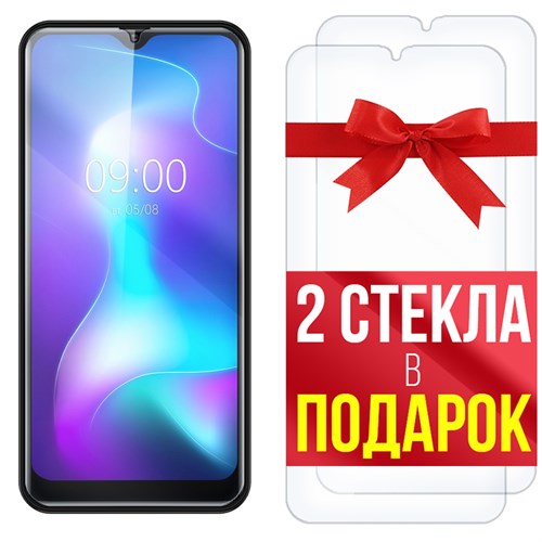 Комплект из 3-x защитных гибридных стекл Krutoff для BQ 6042L Magic - фото 455176