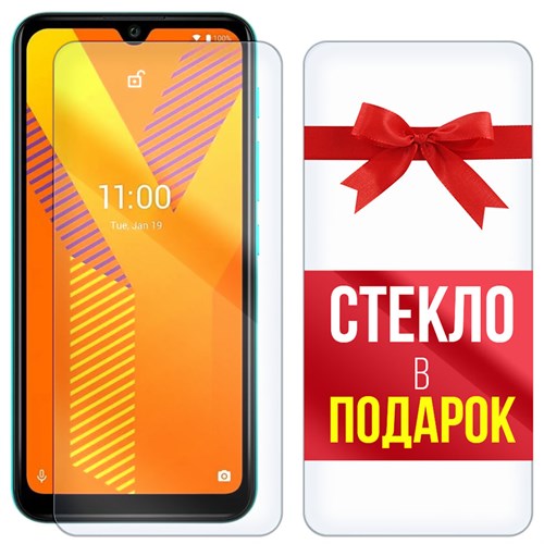 Комплект из 2-x защитных гибридных стекл Krutoff для Wiko Y62 - фото 456372