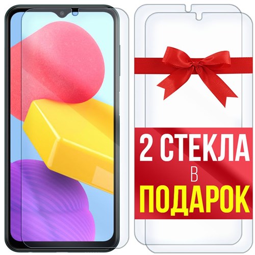 Комплект из 3-x защитных гибридных стекл Krutoff для Samsung Galaxy M13 - фото 474790