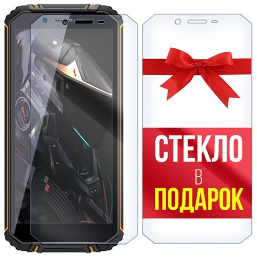 Комплект из 2-x защитных гибридных стекл Krutoff для Oukitel WP18 - фото 475385