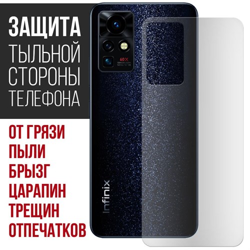 Стекло защитное гибридное МАТОВОЕ Krutoff для INFINIX Zero X Pro задняя сторона - фото 475423