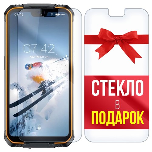 Комплект из 2-x защитных гибридных стекл Krutoff для Doogee S68 Pro - фото 492543