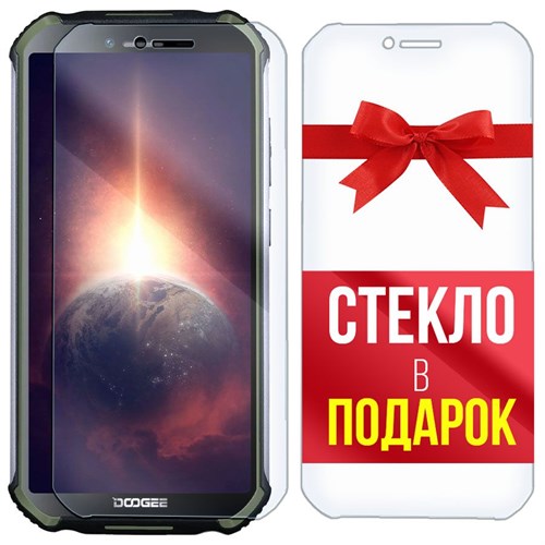 Комплект из 2-x защитных гибридных стекл Krutoff для Doogee S40 Pro - фото 492948