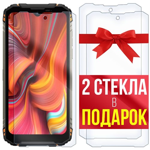 Комплект из 3-x защитных гибридных стекл Krutoff для Doogee S96 Pro - фото 492961