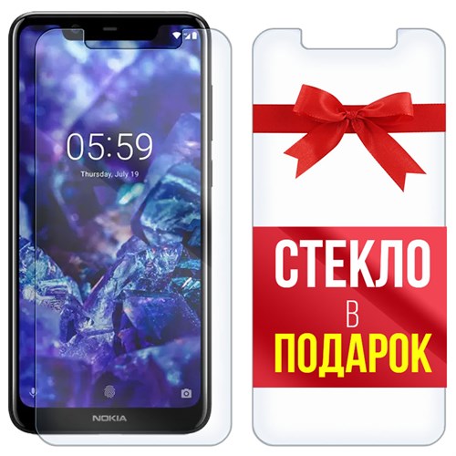 Комплект из 2-x защитных гибридных стекл Krutoff для Nokia 5.1 Plus - фото 512339