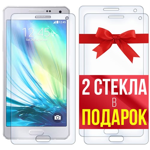 Комплект из 3-x защитных гибридных стекл Krutoff для Samsung Galaxy A5 A500F - фото 512388