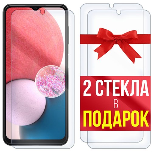 Комплект из 3-x защитных гибридных стекл Krutoff для Samsung Galaxy A13 - фото 517600